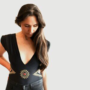 Carolina K Sacred Hearts bodysuit or swimsuit